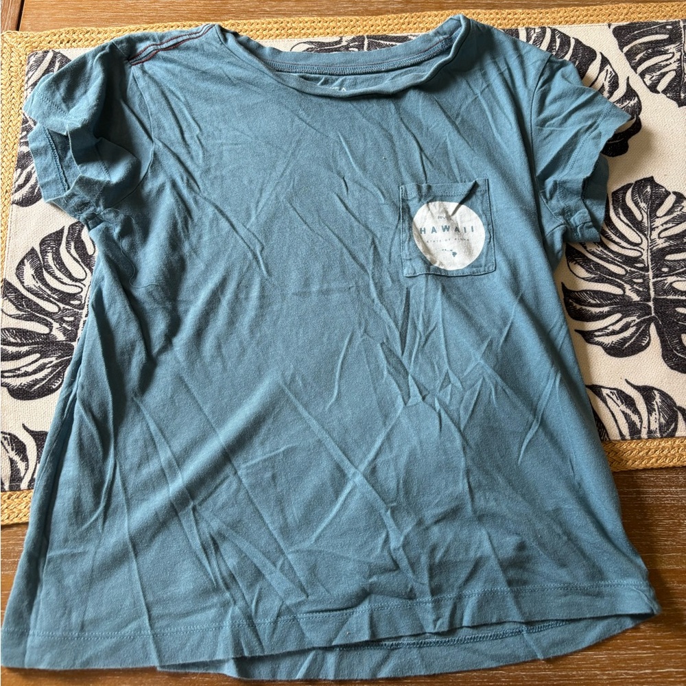RVCA Teal Hawaii Pocket Tee